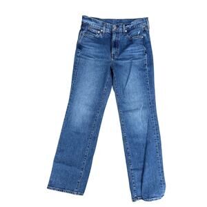 AYR The LaLa High Rise Straight Leg Jeans Made in LA Blue Denim Size 29
